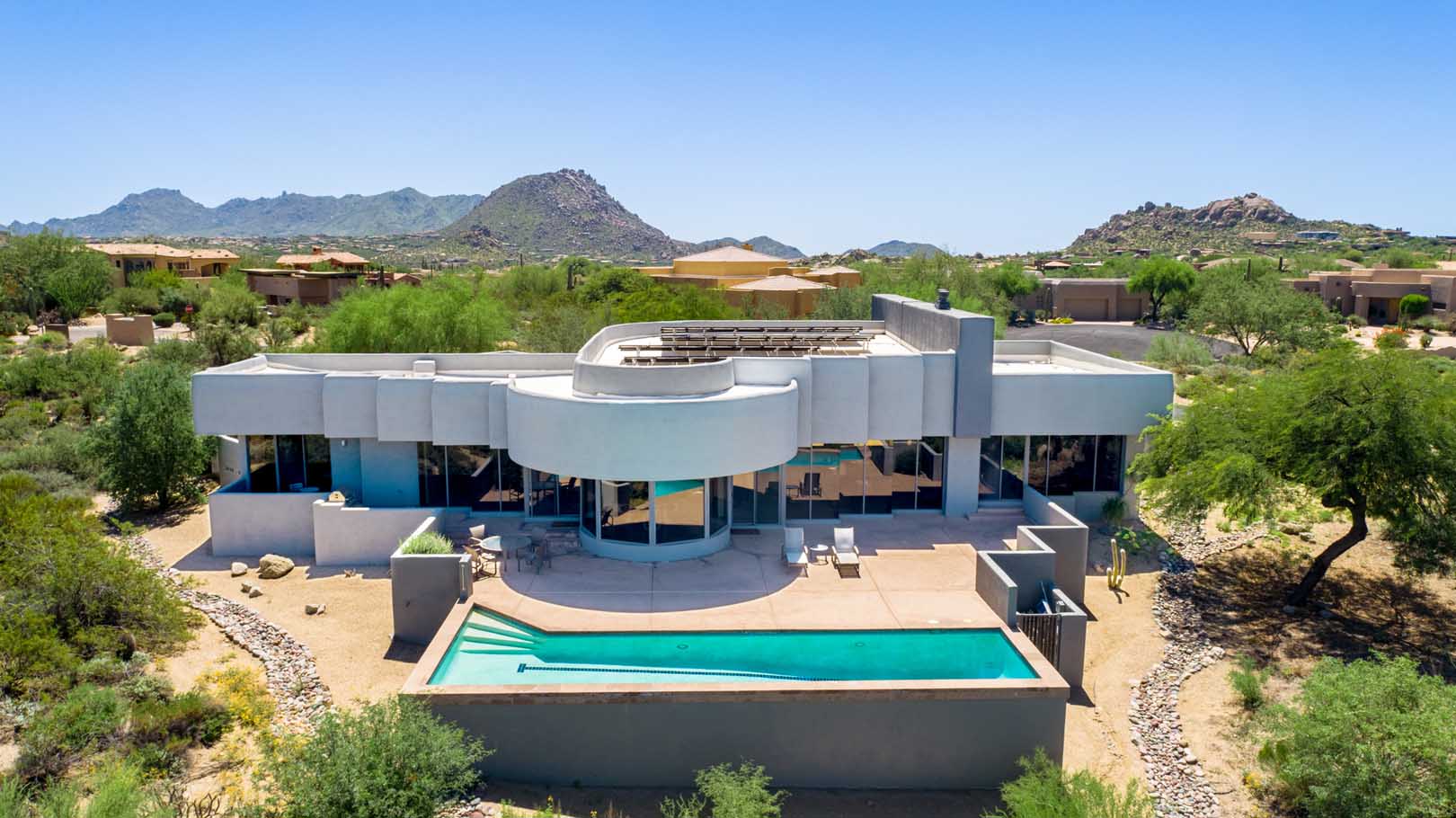 Aerial pool view